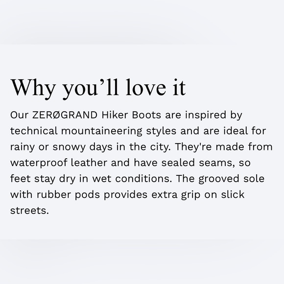 Cole Haan ZeroGrand Hiker Boot Black Leather Style C30403 Mens Size 8.5 … - Picture 10 of 10